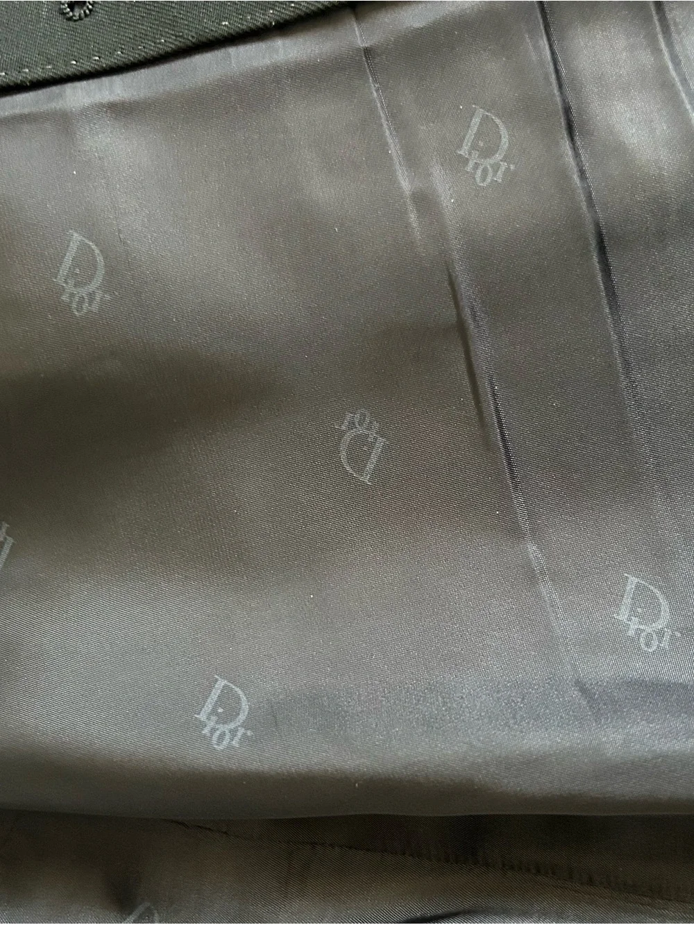 1970s DIOR 3 Puice Suit Logo Button, Flat Front pant 42L 34x34 UNION MADE